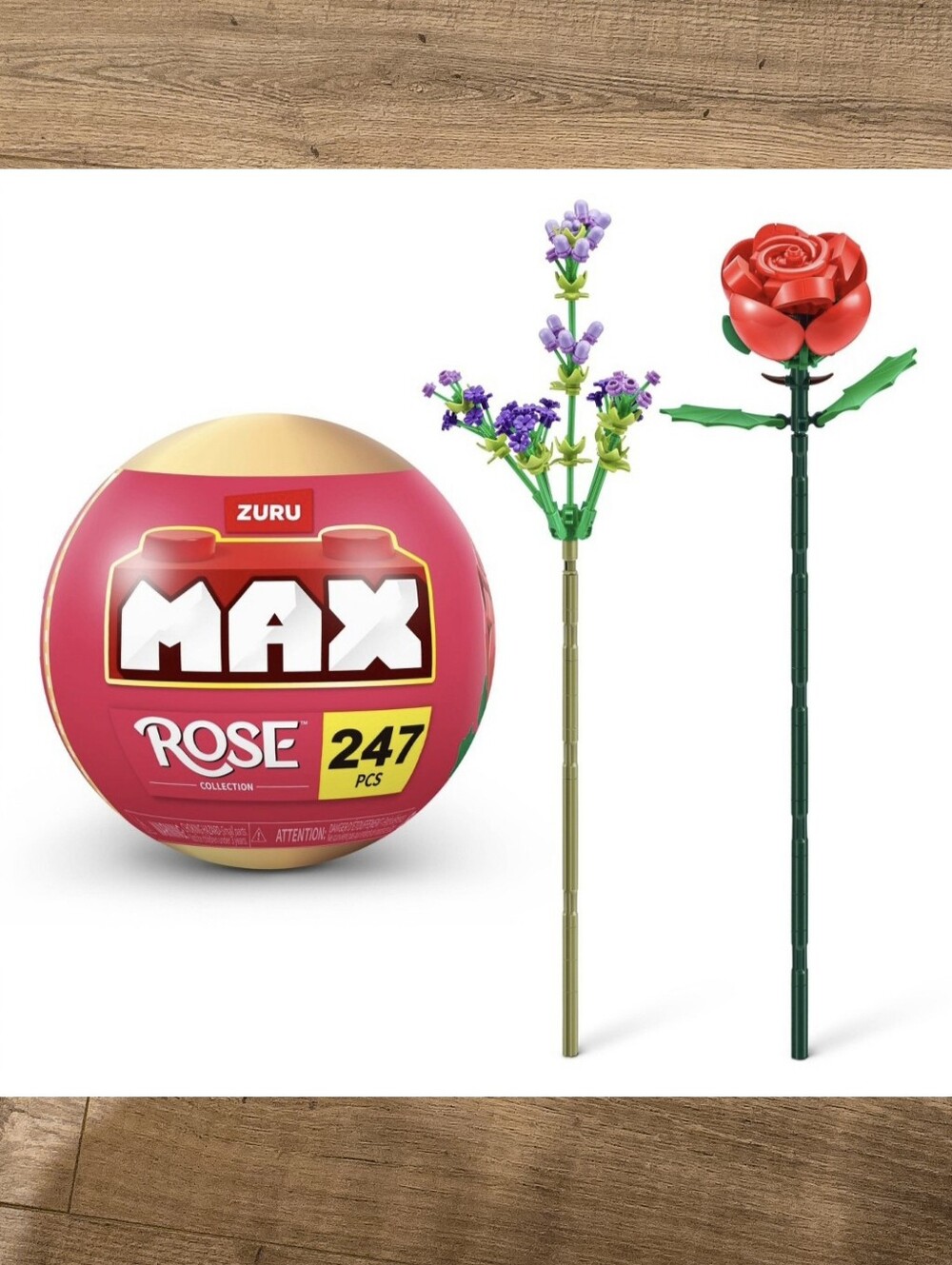 ZURU MAX Premium Rose & Lavender Floral Building Set 247 Pcs NEW